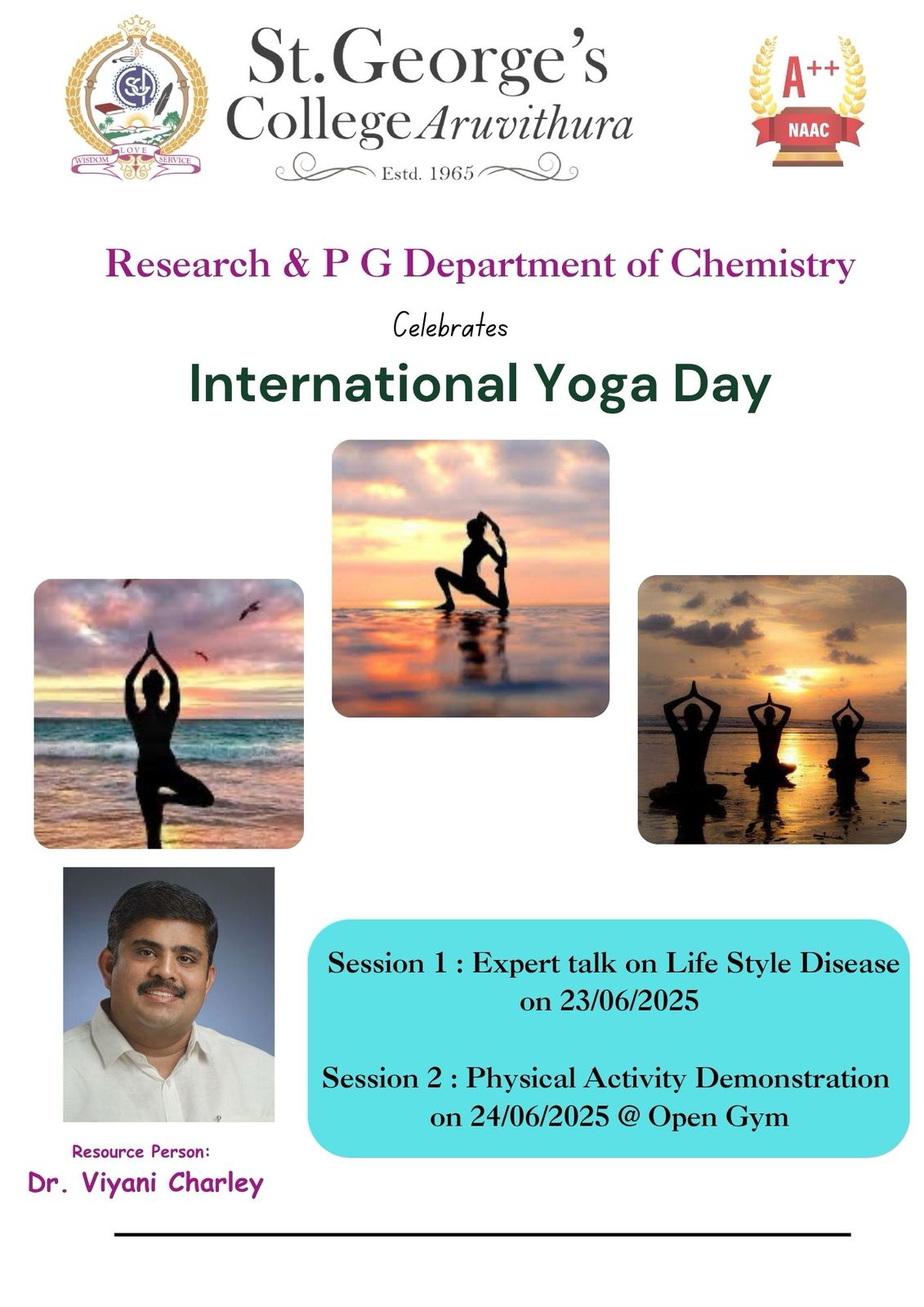 International Yoga Day celebrations- Talk on Life Style Diseases and Physical Activity Demonstartion